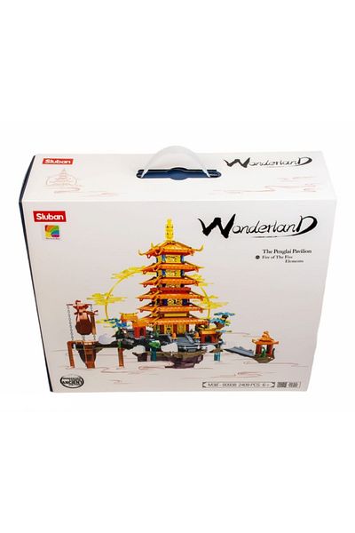 Sluban 2409-Piece Penglai Fairy Pavilion Building Block Set for Adults and Kids