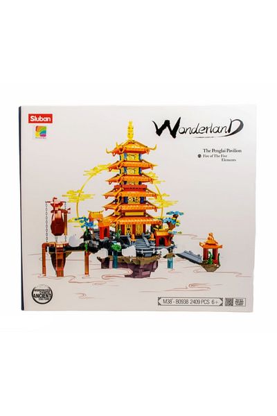 Sluban 2409-Piece Penglai Fairy Pavilion Building Block Set for Adults and Kids