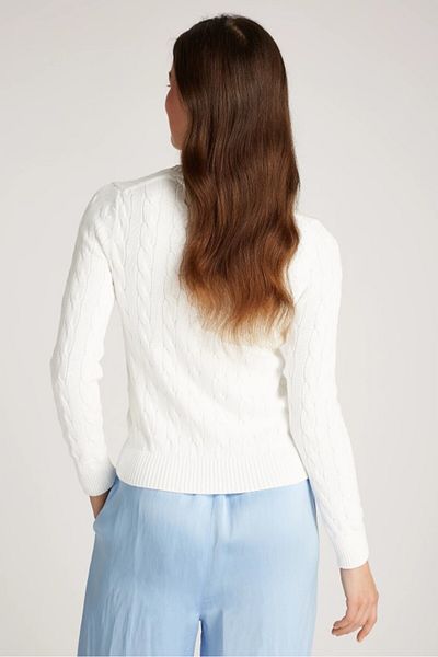 Tommy Hilfiger Ecru Women's Knitted Patterned Sweater