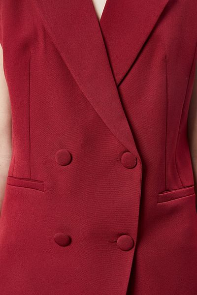 Bolivente Women's Long Double Breasted Woven Vest