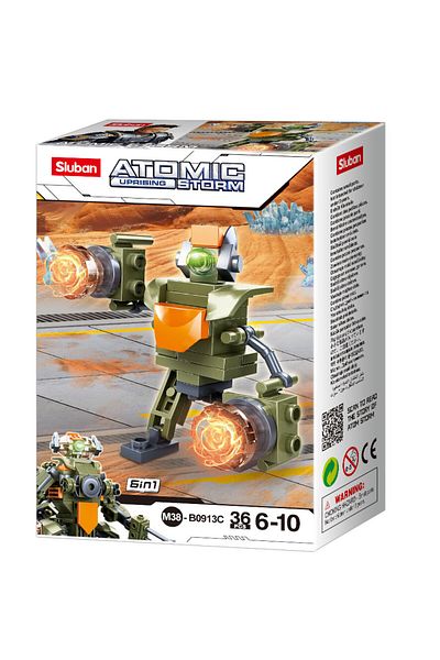 Sluban Atomic Storm Series - Space Elf Building Blocks 36 PCS- Green