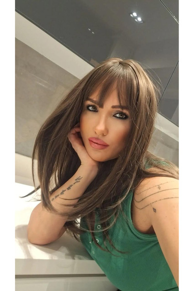 Fenomen Peruk Kumral Perçemli Düz Vip Peruk - Özel Model