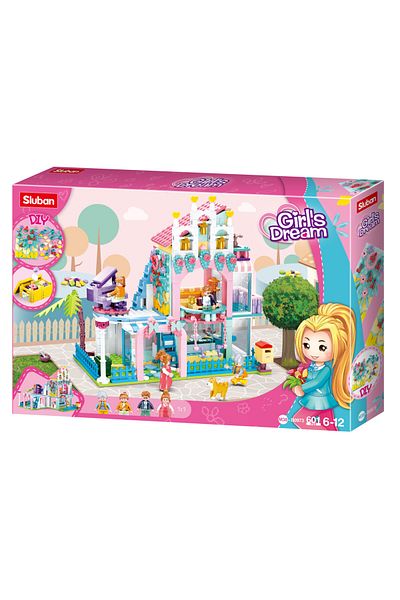 Sluban Girl's Dream Series - Apartment Building Set 601Pcs With 4 Figures