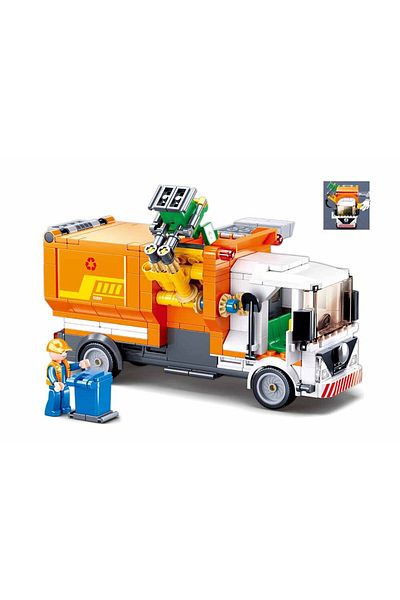 Sluban Town Series - Garbage Truck Building Blocks 326 PCS with Minifigure