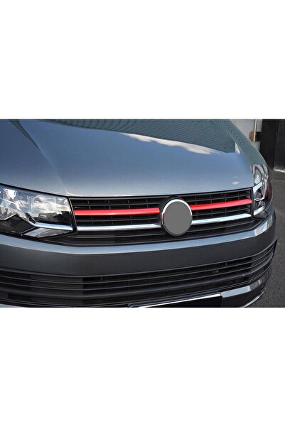 Omsa Vw T6 Transporter Kırmızı Krom Ön Panjur Comfortline Ve Highline 2 Parça...
