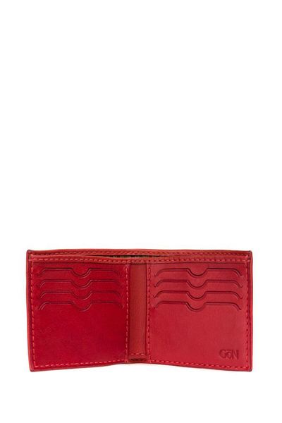 GÖN Akken Red Soft Leather Men's Wallet 63 Akken