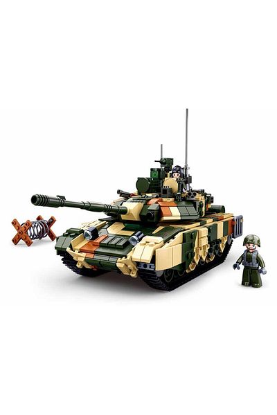 Sluban Model Bricks Series - Large Battle Tank Building Blocks 758 PCS With 2 Mini Figures