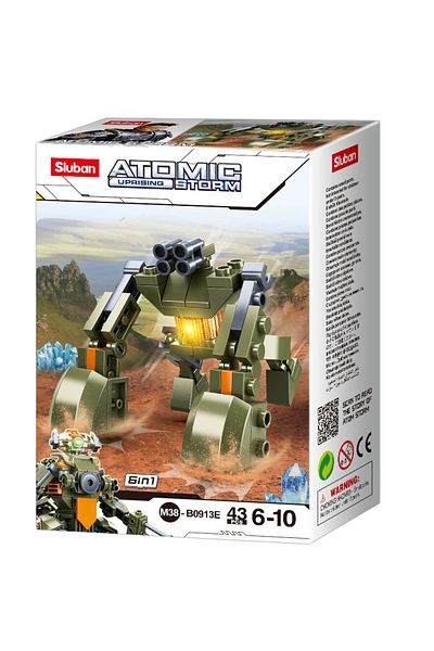 Sluban Atomic Storm Series - Warrior Robot Building Blocks 43 PCS  - Green