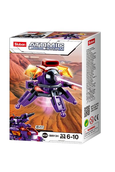 Sluban Atomic Storm Series - Golden Monster Building Blocks 33 PCS
