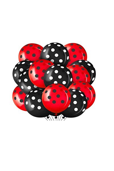 RÖNESANS PARTİ بالون عصر النهضة باللونين الأسود والأحمر 20 قطعة