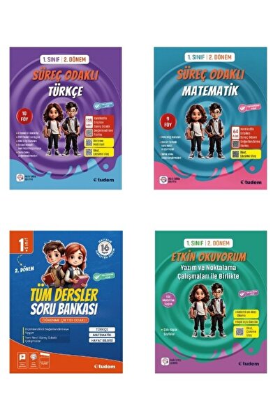 Tudem Yayınları Tudem 1. Sınıf Tüm Dersler Soru - Türkçe - Matematik- Okuma A...