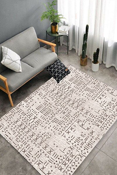 Zeria Home Kaymaz Taban Yıkanabilir Dijital Baskı Mutfak Halısı Halı Yolluk