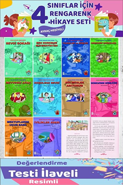 Ata Yayıncılık 4.Sınıf Okumayı Sevdiren 10 lu Hikaye Seti (80 Sayfa)