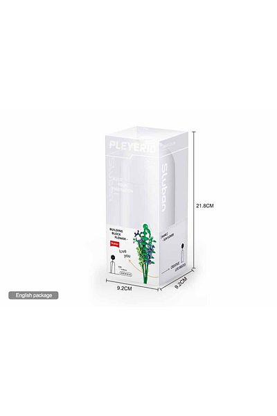 Sluban Flower Vase Building Kit - A Unique Flower Container with 206 PCS and Flowers Rocket Larkspur