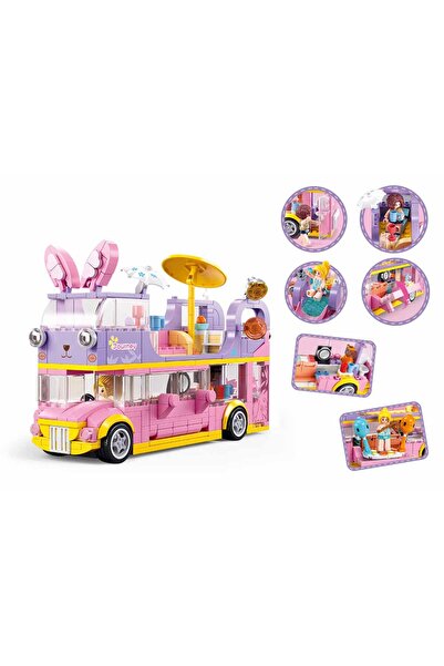 Sluban Girl's Dream Series - Music RV Building Blocks 412 Pieces, with Minifigures,
