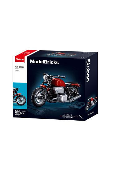 Sluban Power Bricks Series, Motorcycle R18 Building Set 222 Pieces,Red