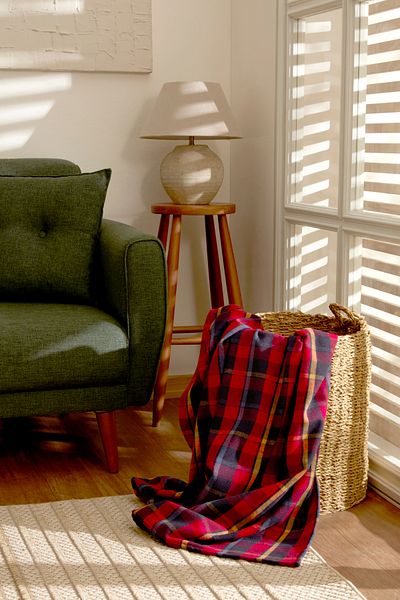 Karaca Home Flannel Throw Tv Blanket Dark Red