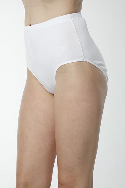 Hmd 5 Pieces 100% Cotton Women's White Ribbed Large Size Panties