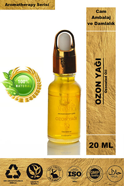 Majestica Ozon Yağı 20 ml – Yoğun Ozon Gücü Cilt Bakımına Destek Olur & Doğal Ozonlanmış Zeytinyağı