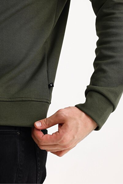 yakamor Unisex με μισό φερμουάρ ψηλός λαιμός Φούτερ