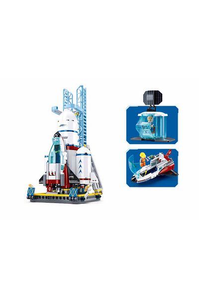 Sluban Space Series - Dream Launch Center Building Blocks 424 Pieces, with Minifigures