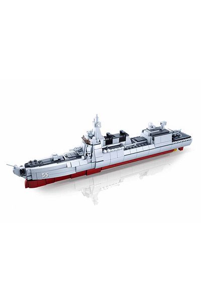 Sluban Model Bricks Series - Destroyer Ship Building Blocks 618 PCS With 4 Mini Figurese