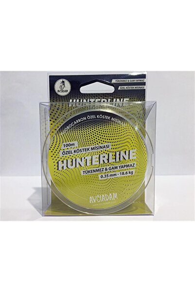 Genel Markalar HUNTERLINE 0,35MM - 18.6KG 100M FLUOROCARBON KÖSTEK MİSİNASI