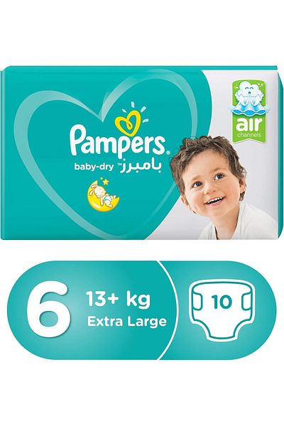 Pampers Aloe Vera, Size 6, Large, 16-21kg, Carry Pack, 19 Pants Diapers