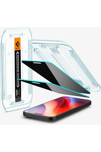 Spigen iPhone 16 Pro Max Ghost Glass Screen Protector Easy Installation Privacy Hd 2 Pieces