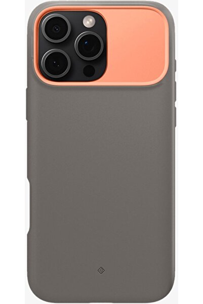 Spigen Caseology iPhone 16 Pro Max Kılıf Nano Pop Mag MagSafe özellikli Kickstand Papaya Gray - ACS08303