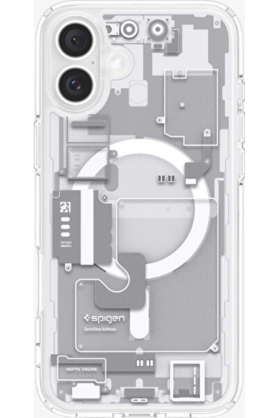 Spigen iPhone 16 Kılıf Ultra Hybrid MagFit MagSafe özellikli Zero One White - ACS08209