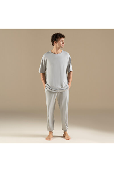 Chakra Σετ πιτζάμες Dean σε ανοιχτό γκρι