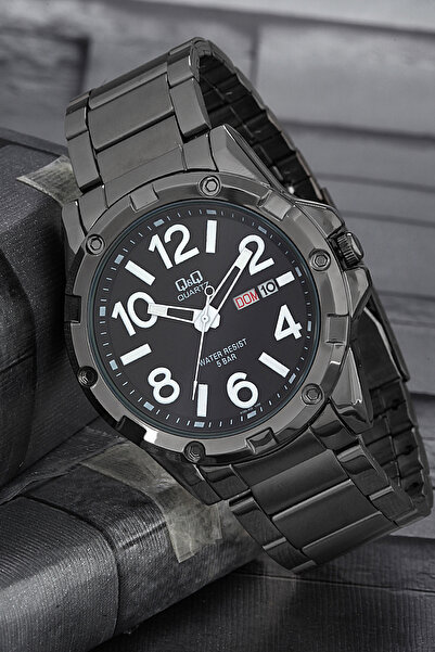 Q&Q Men's Metal Cord Wristwatch