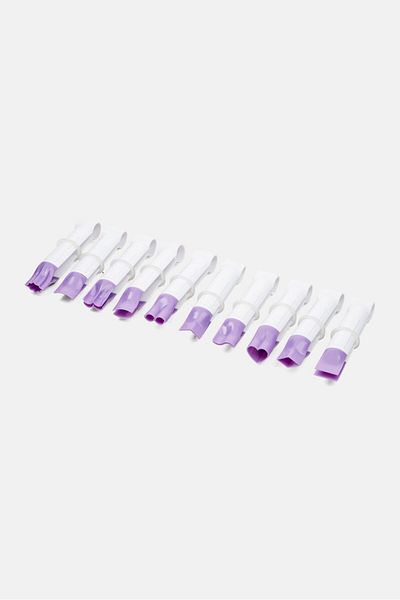 iBiLi 10 Pieces Plastic Fondant Crimper Set, White