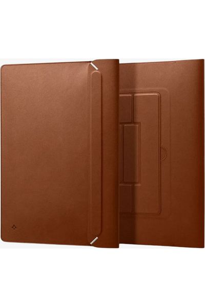 Spigen حقيبة حمل للكمبيوتر المحمول MacBook وNotebook مقاس 16 بوصة - باللون البني الكلاسيكي من Valentinus AFA06419