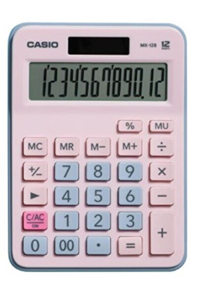 Casio 1/MX-12B-PKLB Açık Pembe+Açık Mavi 12 Hane Masa Üstü Hesap Makinesi
