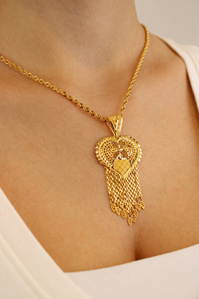 Net Kuyumculuk 14 Ayar Altın Hint İşi Halat Kolye Zincir