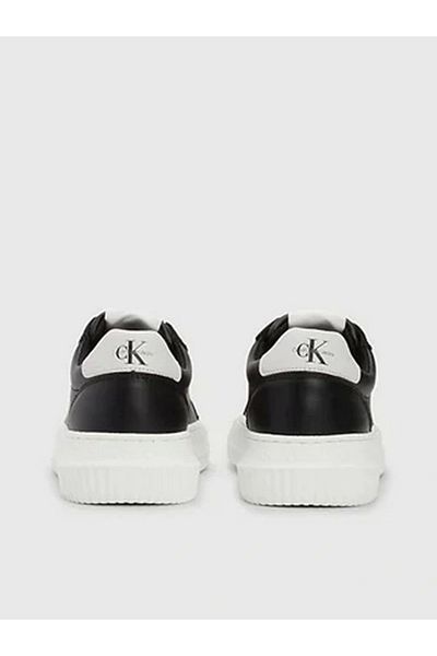 Calvin Klein Ck Jeans Chunky Cupsole Mono Lth Wn Women's Black Sneaker Yw0Yw00823-Bds