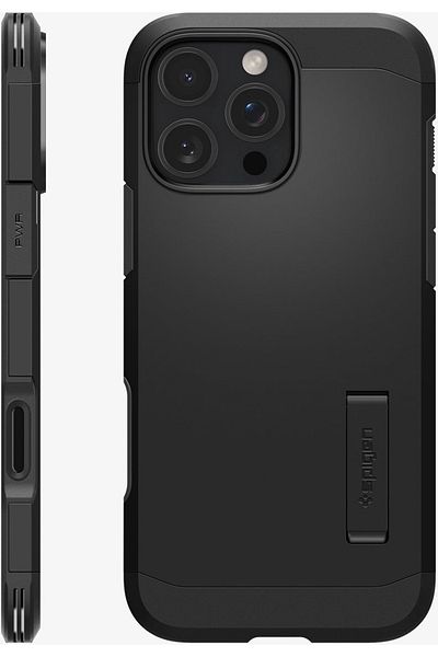Spigen iPhone 16 Pro Max Case Tough Armor Ai t (with Camera Button Protection) Magfit Magsafe Black - Acs08503