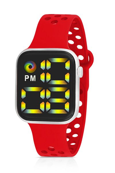 Polo Air Digital Unisex Luminous Colorful Wristwatch Red Color
