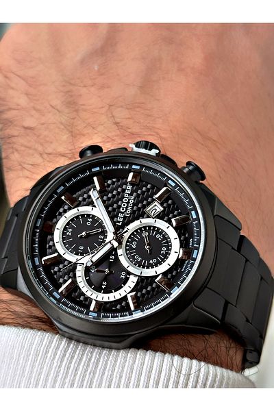 Lee Cooper 5 Atm Waterproof Steel Cord Men's Wrist Watch - Functions Active
