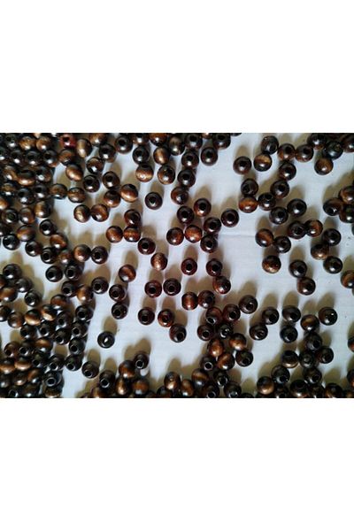 Selin 6 mm Wooden Beads - 80 g Coffee Color (Ort 500 Pieces)