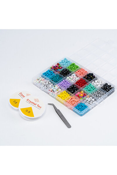 None خرز انجليزي مع لفافتين من الخيوط ومقص. 18-33-5474