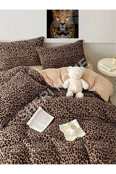 Sheri Home Tekstil Двойна завивка с леопардов модел (DUVET COVER)tr8887366365577