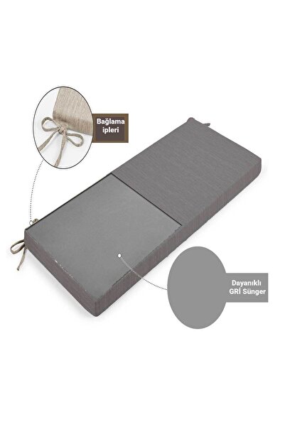 RevuBaby Çoton Kumaş Uzun Koltuk Minderi Iç Ve Dış Mekan Güneş Dayanıklı Bank & Sandalye Minderi100-45-8 Cm