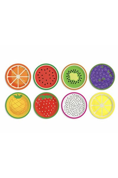 kidspartim Fruit Themed Cardboard Plate 8 Pieces