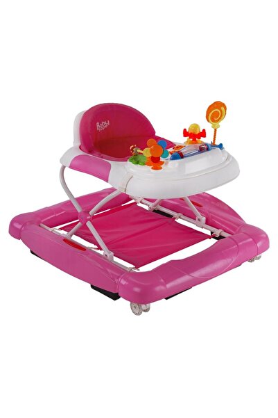 BabyHope Royal-212 Salla Yürüteç Pembe Beyaz