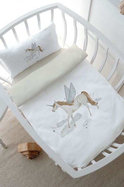 Tuğba Kuğu Royal Series Flying Unicorn Park Bed Duvet Cover Set - 80X120