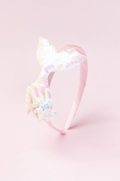 Banamio Colorful Sequin Mermaid and Oyster Detailed Children's Crown