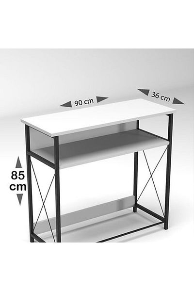 Golden Bark Table Coffee Corner , Entryway Console Table, To Arrange And Organize Your Needs - White / Black